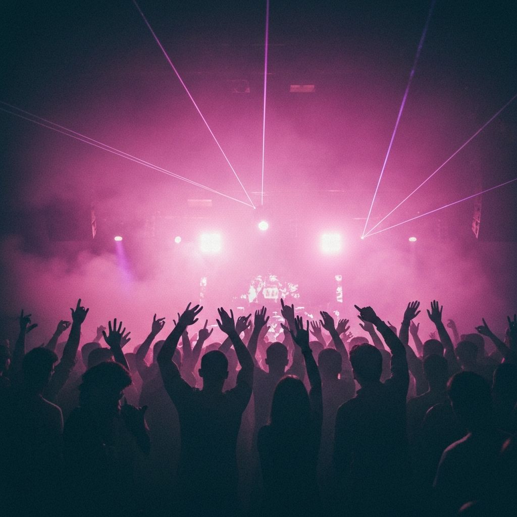 Party crowd background